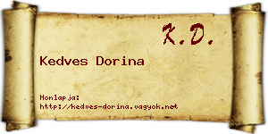 Kedves Dorina névjegykártya