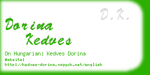 dorina kedves business card